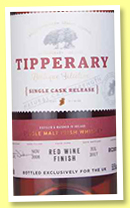 Tipperary 8 yo (59.5%, OB, Irish, red wine cask finish, cask #RC00117, 2018)