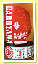 Westland ‘Garryana Edition 2/1’ (50%, OB, USA, single malt, 2600 bottles, 2017) Westland ‘Garryana Edition 2/1’ (50%, OB, USA, single malt, 2600 bottles, 2017)