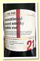 Ardmore 21 yo 1997/2019 (51.9%, Scotch Malt Whisky Society, #66.146 ‘Sensational sweet smoky noble rot’, refill hogshead, 244 bottles)