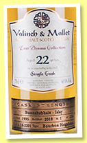 Bunnahabhain 22 yo 1995/2018 (46.5%, Valinch & Mallet, bourbon hogshead, cask # 18-2201, 256 bottles) Bunnahabhain 22 yo 1995/2018 (46.5%, Valinch & Mallet, bourbon hogshead, cask # 18-2201, 256 bottles)