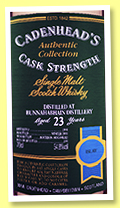 Bunnahabhain 23 yo 1994/2018 (54.8%, Cadenhead, Authentic Collection, bourbon hogshead, 195 bottles) Bunnahabhain 23 yo 1994/2018 (54.8%, Cadenhead, Authentic Collection, bourbon hogshead, 195 bottles)
