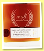 Bunnahabhain 26 yo 1991/2018 (50.3%, Malt Musketeers, first fill sherry butt, cask #4321) Bunnahabhain 26 yo 1991/2018 (50.3%, Malt Musketeers, first fill sherry butt, cask #4321)