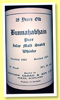 Bunnahabhain 28 yo 1947/1975 (75°proof, Matthew Gloag & Son) Bunnahabhain 28 yo 1947/1975 (75°proof, Matthew Gloag & Son)