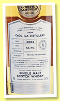Caol Ila 15 yo 2003/2019 (55.7%, Gordon & MacPhail, Connoisseurs Choice, first fill barrel, cask #19/033, 210 bottles)