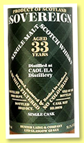 Caol Ila 33 yo 1980/2013 (58.1%, Hunter Laing, The Sovereign, bourbon hogshead, cask #HL 9976, 218 bottles)