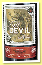 Caroni 20 yo 1998/2018 (65%, Hunter Laing, Kill Devil for The Whisky Barrel, Trinidad, 233 bottles) Caroni 20 yo 1998/2018 (65%, Hunter Laing, Kill Devil for The Whisky Barrel, Trinidad, 233 bottles)