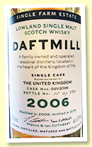 Daftmill 2006/2019 (57.1%, OB UK exclusive, cask #21, bourbon barrel, 234 bottles)
