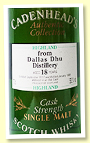 Dallas Dhu 18 yo 1977/1996 (59.2%, Cadenhead Authentic Collection) Dallas Dhu 18 yo 1977/1996 (59.2%, Cadenhead Authentic Collection)