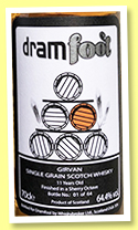 Girvan 11 yo 2007/2019 (64.4%, Dramfool, ex-bourbon finished in a Lagavulin sherry octave, 64 bottles)