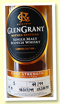 Glen Grant 19 yo 1999/2018 (49.8%, OB ‘Distillery Only’, cask #1, 94 bottles) Glen Grant 19 yo 1999/2018 (49.8%, OB ‘Distillery Only’, cask #1, 94 bottles)