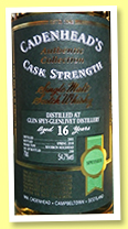 Glen Spey-Glenlivet 16 yo 2001/2018 (54.7%, Cadenhead, Authentic Collection, hogshead, 288 bottles)