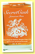 Hampden Estate 2014/2018 ‘Secret Cask’ (44%, Ramseyer’s, Jamaica, batch #L01062018)Hampden Estate 2014/2018 ‘Secret Cask’ (44%, Ramseyer’s, Jamaica, batch #L01062018)
