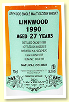Linkwood 27 yo 1990/2018 (50.3%, Signatory Vintage 30th Anniversary, cask #9735, hogshead, 233 bottles)