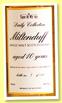 Miltonduff 10 yo 2008/2018 (59.7%, The Taste of Whisky, Daily Collection, first fill bourbon barrel, cask #700985, 158 bottles) Miltonduff 10 yo 2008/2018 (59.7%, The Taste of Whisky, Daily Collection, first fill bourbon barrel, cask #700985, 158 bottles)
