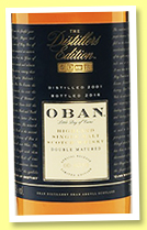 Oban 2001/2016 'Distiller's Edition' (43%, OB, Montilla fino finish, batch OD 165.FB) 