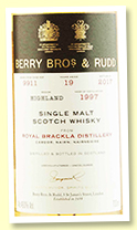 Royal Brackla 19 yo 1997/2017 (46%, Berry Brothers, cask #9911, hogshead) Royal Brackla 19 yo 1997/2017 (46%, Berry Brothers, cask #9911, hogshead)
