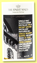 Secret Speyside 24 yo 1994/2019 (49.3%, The Finest Malts, City Landmarks, bourbon barrel, cask #1408895) 