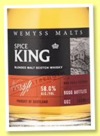 Spice King ‘Batch Strength’ (58%, Wemyss Malts, batch #2, 9000 bottles, +/-2019)