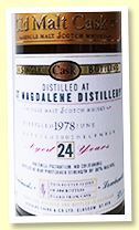 St Magdalene 24 yo 1978/2002 (50%, Douglas Laing, Old Malt Cask, 504 bottles)
St Magdalene 24 yo 1978/2002 (50%, Douglas Laing, Old Malt Cask, 504 bottles)