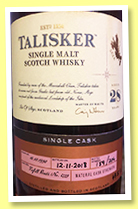Talisker 28 yo 1990/2018 (49.5%, OB, refill sherry butt, cask #6559, 204 bottles) Talisker 28 yo 1990/2018 (49.5%, OB, refill sherry butt, cask #6559, 204 bottles)