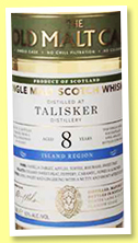 Talisker 8 yo 2008/2016 (50%, Hunter Laing, Old Malt Cask, cask #12657, 151 bottles) Talisker 8 yo 2008/2016 (50%, Hunter Laing, Old Malt Cask, cask #12657, 151 bottles)