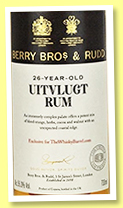 Uitvlugt 26 yo 1991/2018 (55.3%, Berry Bros & Rudd, The Whisky Barrel, cask #38, 227 bottles) Uitvlugt 26 yo 1991/2018 (55.3%, Berry Bros & Rudd, The Whisky Barrel, cask #38, 227 bottles)