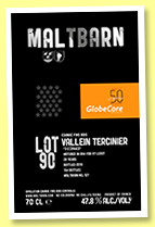 Vallein Tercinier 28 yo ‘Lot 90 Trois Cépages’ (47.8%, Maltbarn, Fins Bois, for Globe Core, 154 bottles, 2019) Vallein Tercinier 28 yo ‘Lot 90 Trois Cépages’ (47.8%, Maltbarn, Fins Bois, for Globe Core, 154 bottles, 2019)
