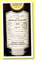Aberfeldy 24 yo 1993/2018 (58.7%, Gordon & MacPhail, Connoisseurs Choice, first fill sherry puncheon, 586 bottles) Aberfeldy 24 yo 1993/2018 (58.7%, Gordon & MacPhail, Connoisseurs Choice, first fill sherry puncheon, 586 bottles)