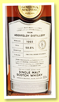 Aberfeldy 25 yo 1993/2018 (58.8%, Gordon & MacPhail, Connoisseurs Choice, first fill sherry puncheon, 444 bottles) Aberfeldy 25 yo 1993/2018 (58.8%, Gordon & MacPhail, Connoisseurs Choice, first fill sherry puncheon, 444 bottles)