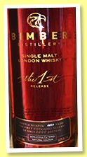 Bimber 2016/2019 ‘The 1st Release’ (54.2%, OB, England, 1000 bottles, 2019) Bimber 2016/2019 ‘The 1st Release’ (54.2%, OB, England, 1000 bottles, 2019)