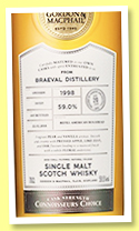 Braeval 1998/2018 (59%, Gordon & MacPhail, Connoisseurs Choice, refill American hogshead, cask #26004, 185 bottles)