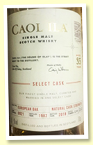 Caol Ila 35 yo 1982/2018 (57.1%, OB ‘Casks of Distinction’, cask # 0021, European oak, 288 bottles) Caol Ila 35 yo 1982/2018 (57.1%, OB ‘Casks of Distinction’, cask # 0021, European oak, 288 bottles)
