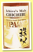 Chichibu ‘IPA cask finish‘ (57.5%, OB, 6700 bottles, 2017) Chichibu ‘IPA cask finish‘ (57.5%, OB, 6700 bottles, 2017)