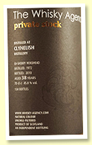 Clynelish 38 yo 1972/2010 (45.8%, The Whisky Agency, sherry hogshead, 134 bottles) Clynelish 38 yo 1972/2010 (45.8%, The Whisky Agency, sherry hogshead, 134 bottles)