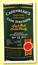 Fettercairn 11 yo 2007/2019 (57.6%, Cadenhead, Authentic Collection, bourbon hogsheads, 312 bottles) Fettercairn 11 yo 2007/2019 (57.6%, Cadenhead, Authentic Collection, bourbon hogsheads, 312 bottles)