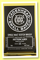 Fettercairn 11 yo 2007/2019 (56.7%, Cadenhead, Small Batch, bourbon hogsheads) Fettercairn 11 yo 2007/2019 (56.7%, Cadenhead, Small Batch, bourbon hogsheads)