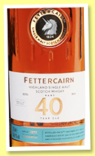 Fettercairn 40 yo 1977/2018 (48.9%, OB, 818 bottles) Fettercairn 40 yo 1977/2018 (48.9%, OB, 818 bottles)