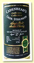Glen Spey 17 yo 2001/2019 (54.5%, Cadenhead Authentic Collection, bourbon hogshead, 294 bottles) Glen Spey 17 yo 2001/2019 (54.5%, Cadenhead Authentic Collection, bourbon hogshead, 294 bottles)