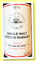 Isle of Jura 1976 (57.5%, OB for Harleyford Manor, 75cl, +/-1990?) Isle of Jura 1976 (57.5%, OB for Harleyford Manor, 75cl, +/-1990?)