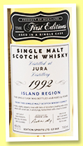 Jura 25 yo 1992/2018 (48.6%, The First Editions, refill hogshead, cask # 12459, 267 bottles) Jura 25 yo 1992/2018 (48.6%, The First Editions, refill hogshead, cask # 12459, 267 bottles)