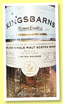 Kingsbarn 2015/2019 (62.2%, OB, American oak bourbon barrel, cask #1510291, 253 bottles) Kingsbarn 2015/2019 (62.2%, OB, American oak bourbon barrel, cask #1510291, 253 bottles)