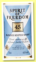Spirit of Freedom ‘45’ (45%, OB, blend, +/-2015)