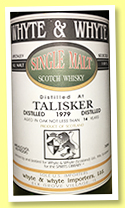 Talisker 14 yo 1979 (46%, Whyte & Whyte, USA, D&M Liquors, +/-1993)