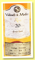 Uitvlugt 20 yo 1998/2018 (59.2%, Valinch & Mallet, cask #19-2001R, 221 bottles) Uitvlugt 20 yo 1998/2018 (59.2%, Valinch & Mallet, cask #19-2001R, 221 bottles)