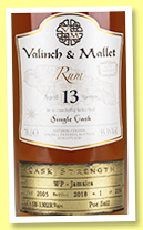 WP Jamaica 13 yo 2005/2018 (55.3%, Valinch & Mallet, cask #18-1302R, 256 bottles) 