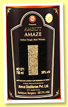 Amrut ‘Amaze II’ (50%, OB for Single Malt Amateurs Club India, 120 bottles, 2018) 