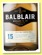 Balblair 15 yo (46%, OB, +/-2019) Balblair 15 yo (46%, OB, +/-2019)