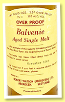 Balvenie 1969 (58%, R. Watson Aberdeen, +/-1980) Balvenie 1969 (58%, R. Watson Aberdeen, +/-1980)