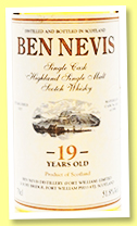 Ben Nevis 19 yo 1996/2016 (51.8%, OB, Private Cask, cask #1424)