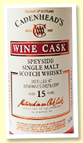 Benrinnes 15 yo 2004/2019 (54.8%, Cadenhead, Chilean red wine cask, 252 bottles) Benrinnes 15 yo 2004/2019 (54.8%, Cadenhead, Chilean red wine cask, 252 bottles)